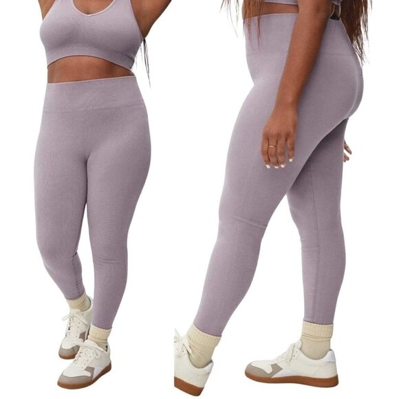 Everlane Purple Dusty Lavender Knit The Seamless‎ Leggings Size XS/S NWT - Picture 1 of 10